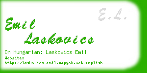 emil laskovics business card